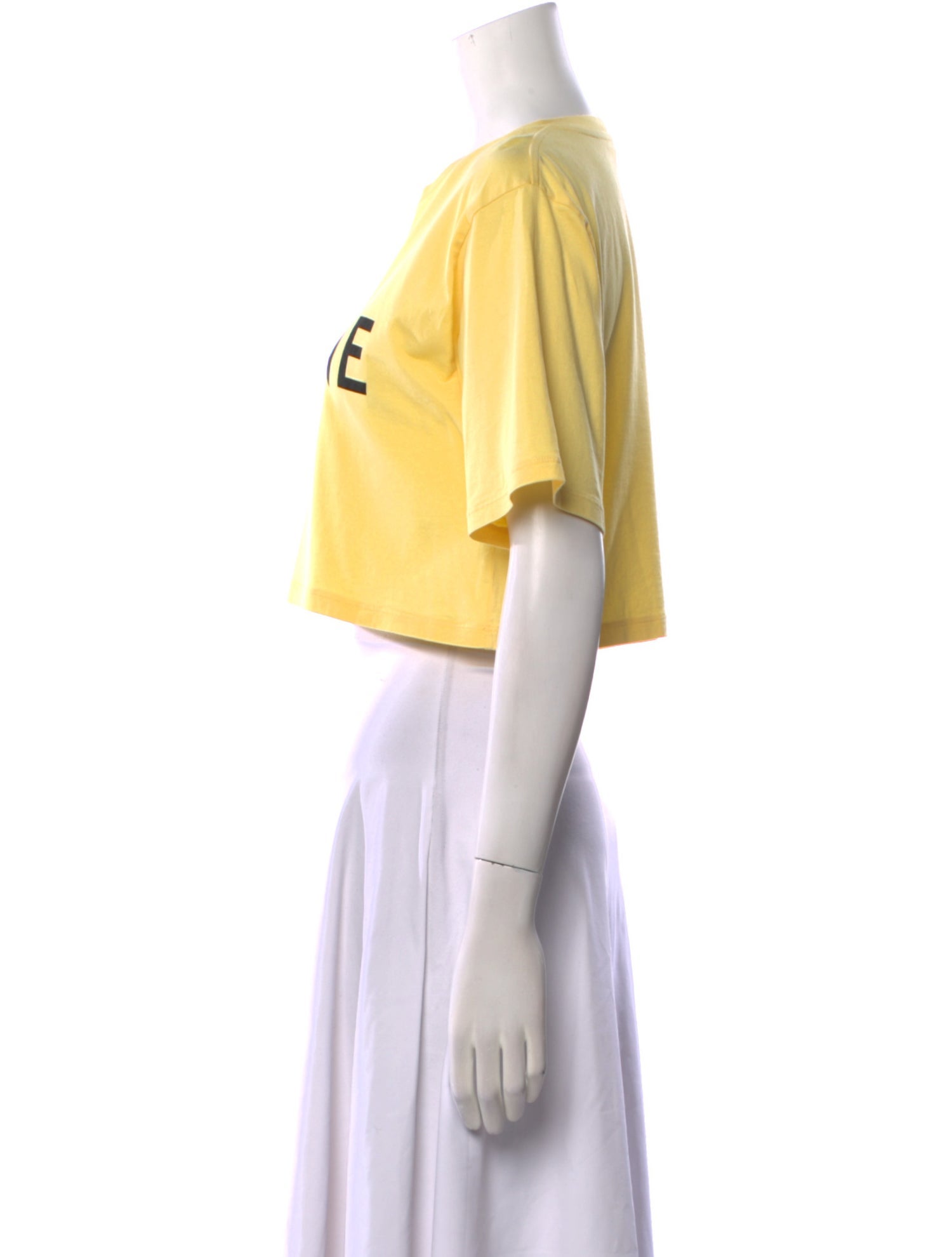 Celine Logo Cropped Graphic Print Crop Top