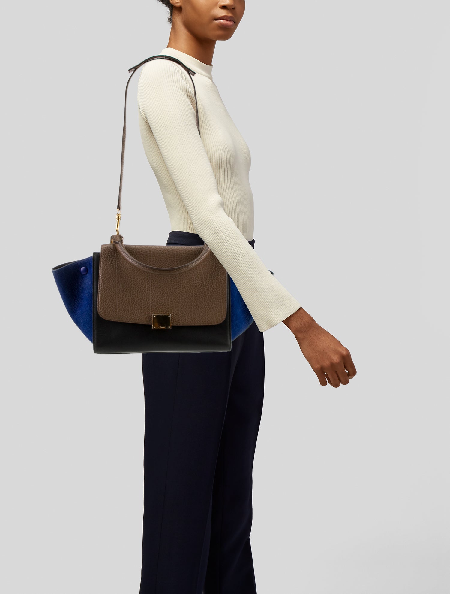 Celine Leather Trapeze Small