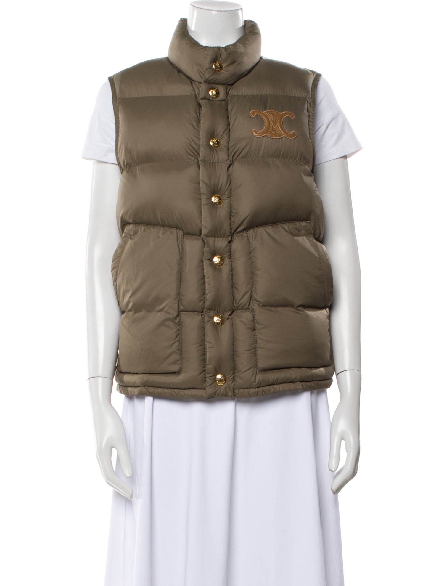 Celine Logo Puffer Vest