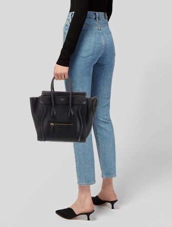 Celine Leather Luggage Micro