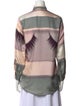 Celine Silk Printed Button-Up Top