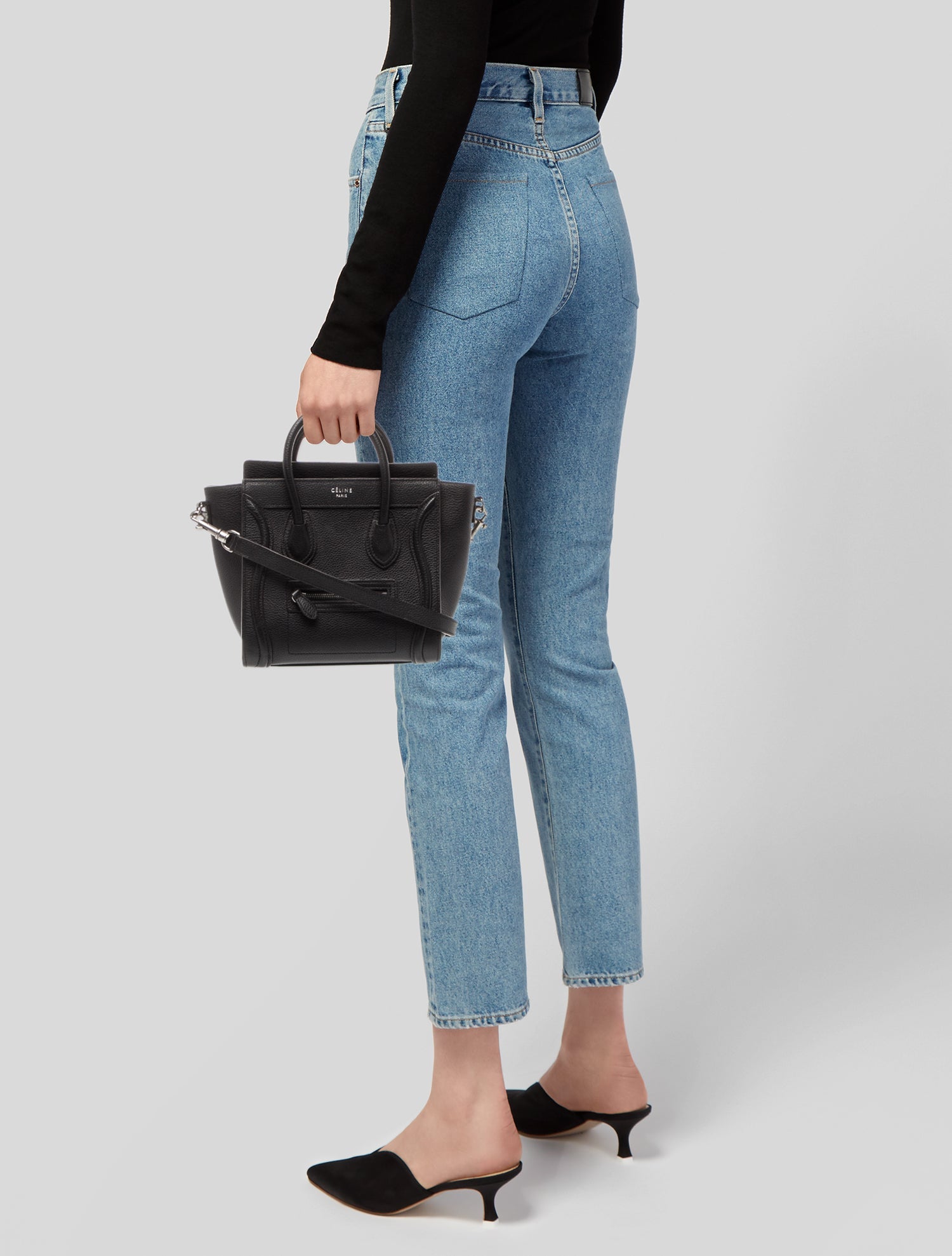 Celine Leather Luggage Nano