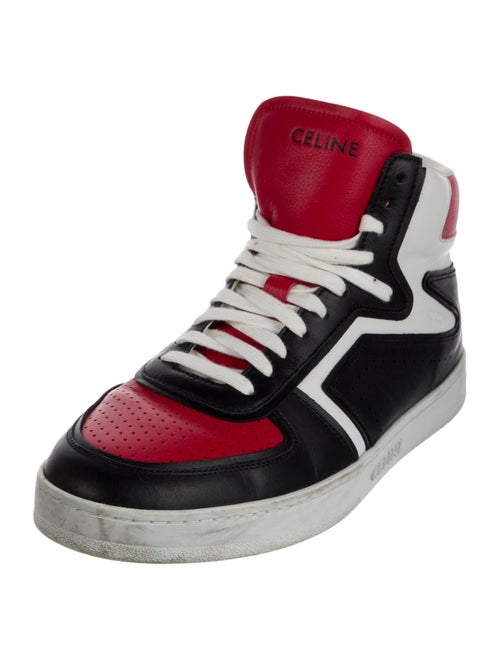 Celine Leather Colorblock Pattern Sneakers