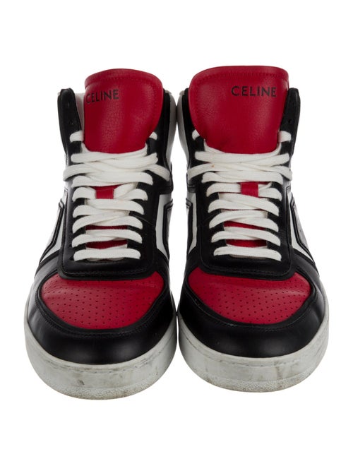 Celine Leather Colorblock Pattern Sneakers