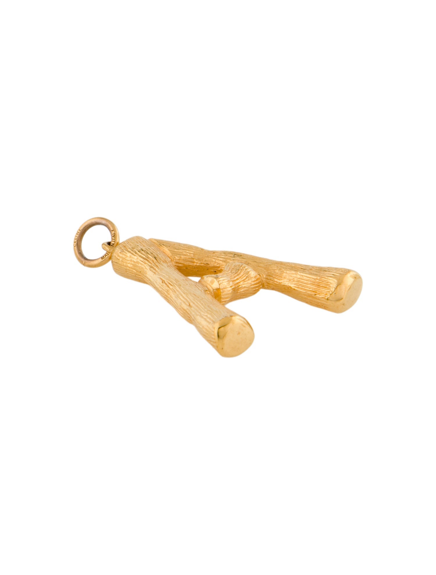Celine Bamboo Alphabet 'A' Pendant