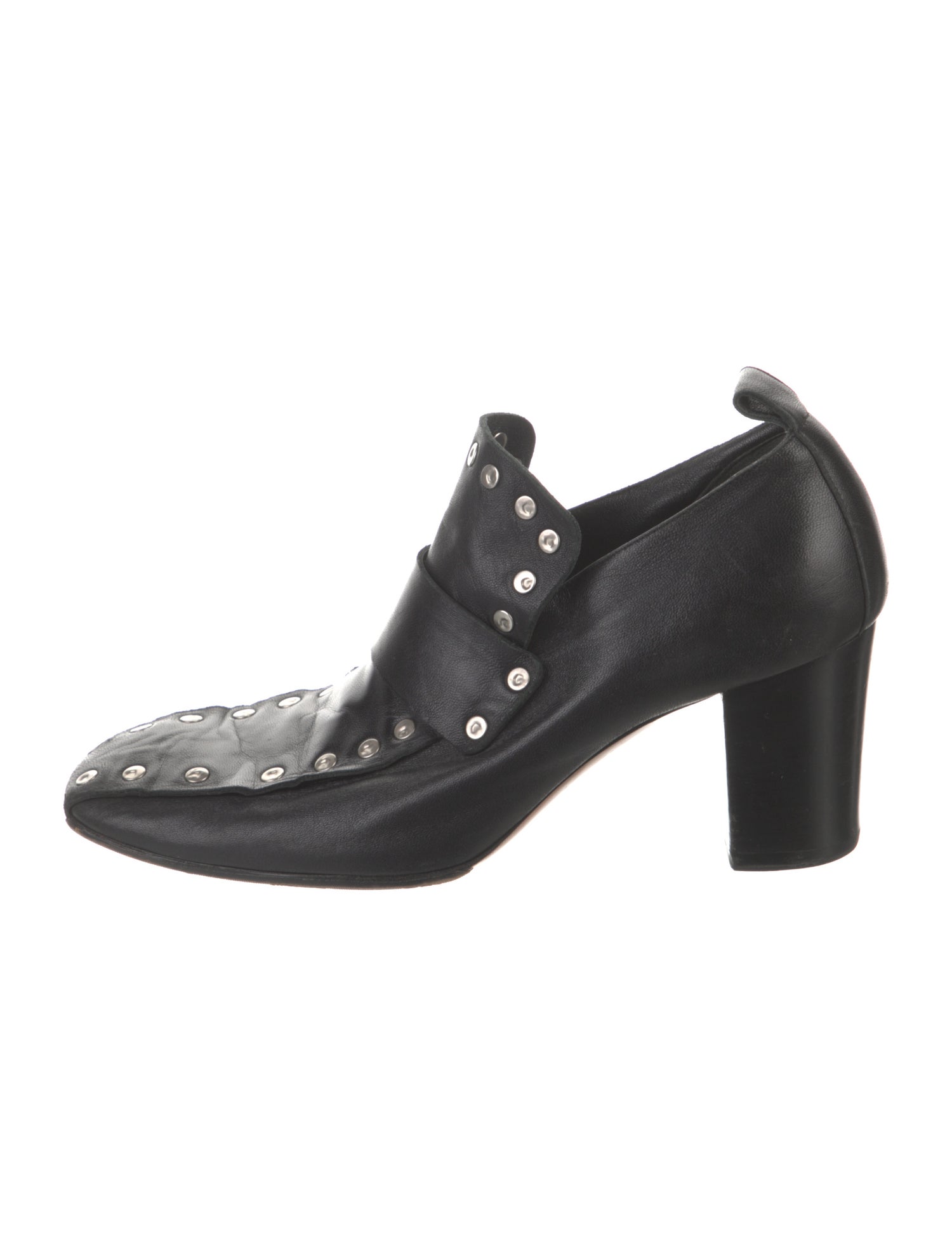 Celine Leather Studded Accents Pumps