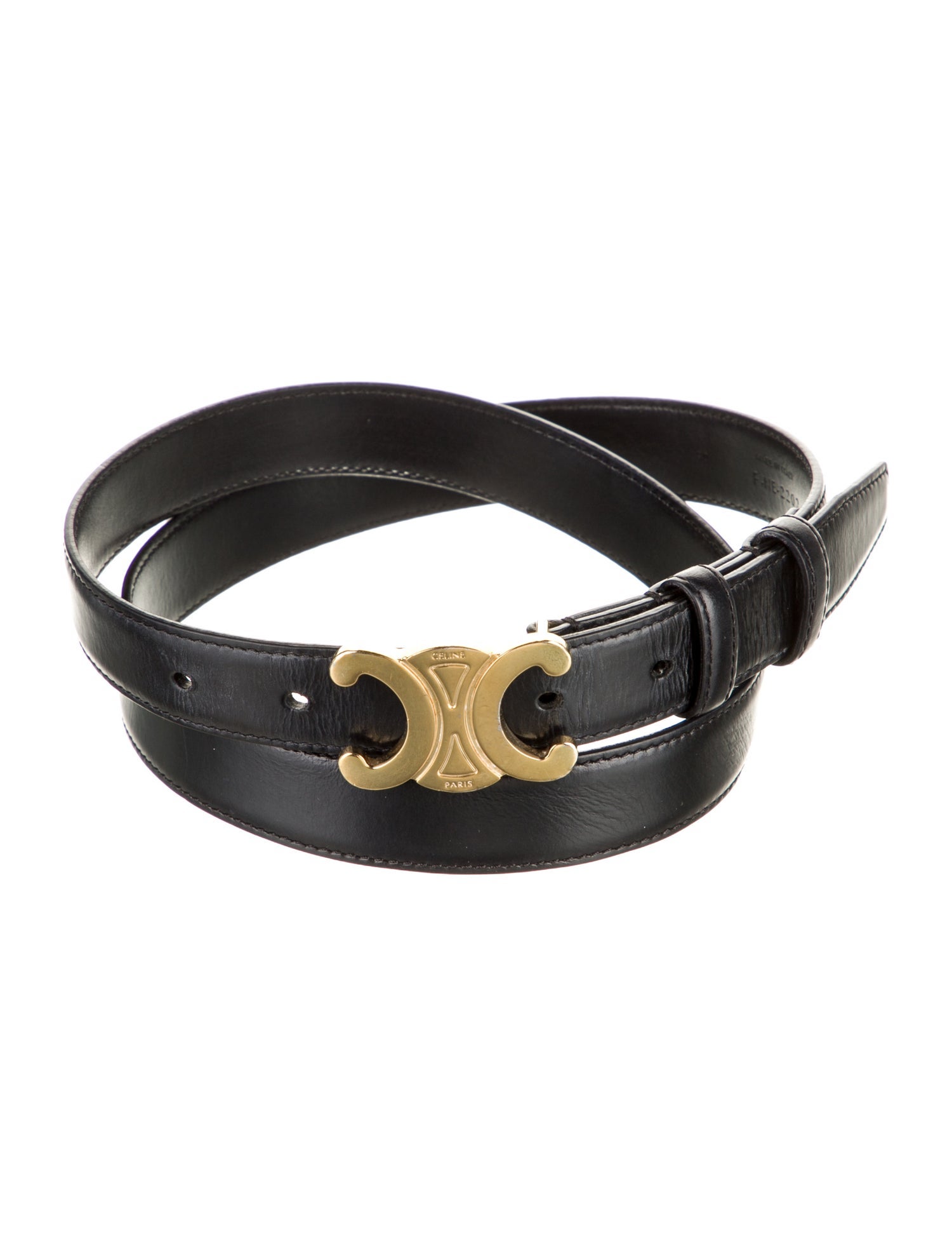 Celine Skinny Leather Belt