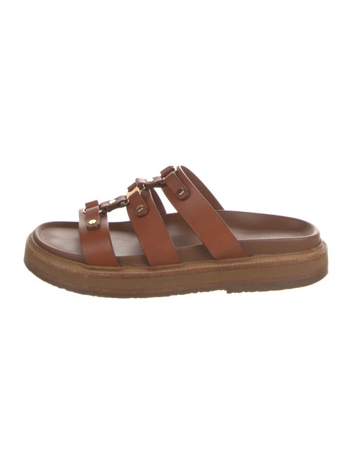 Celine Leather Studded Accents Slides