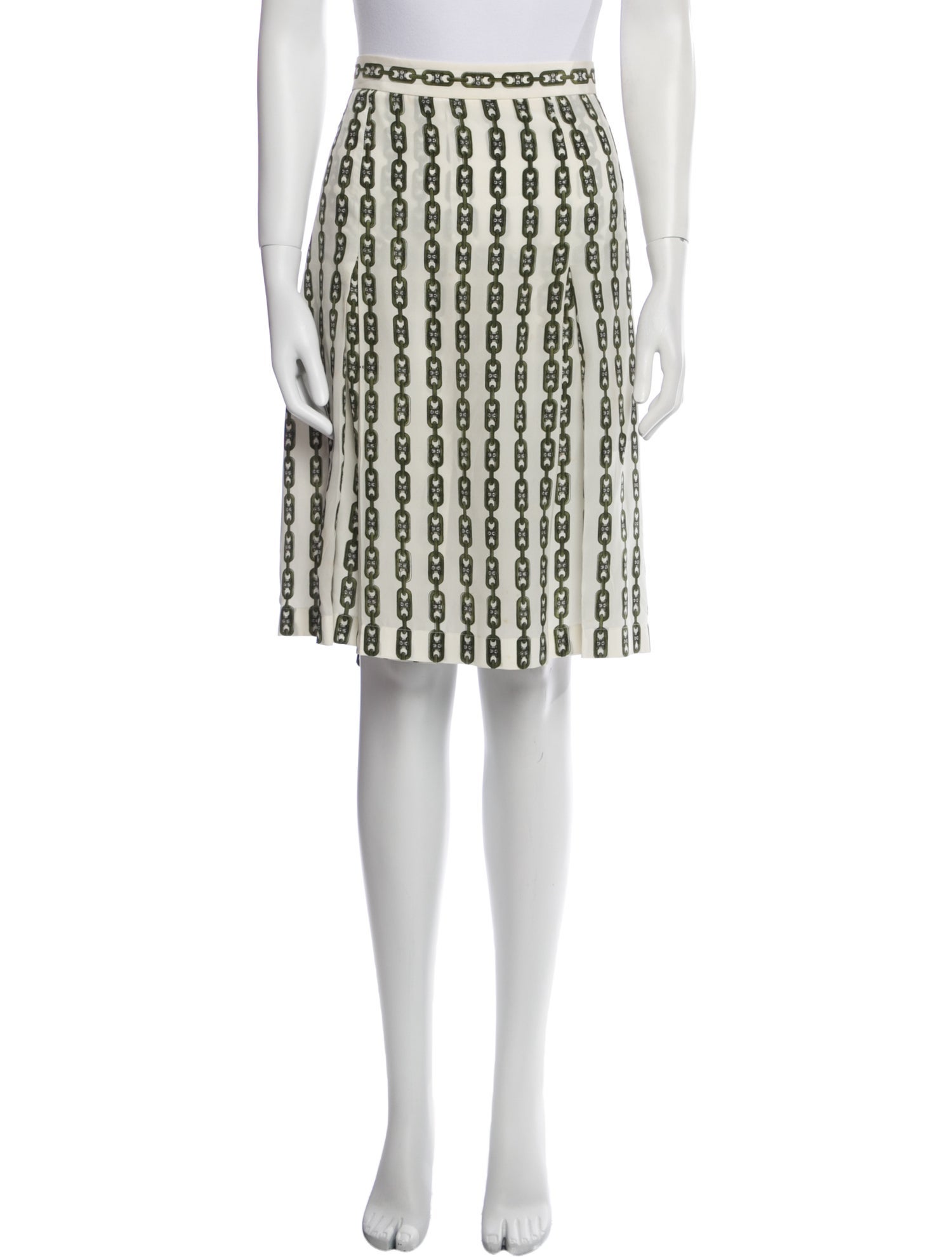 Celine Silk Knee-Length Skirt