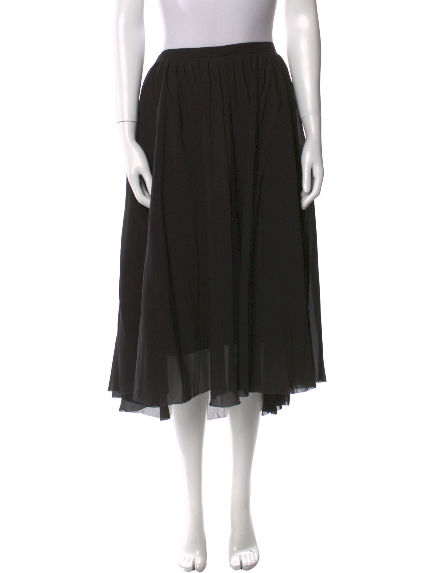 Celine Raw-Edge Trim Knee-Length Skirt