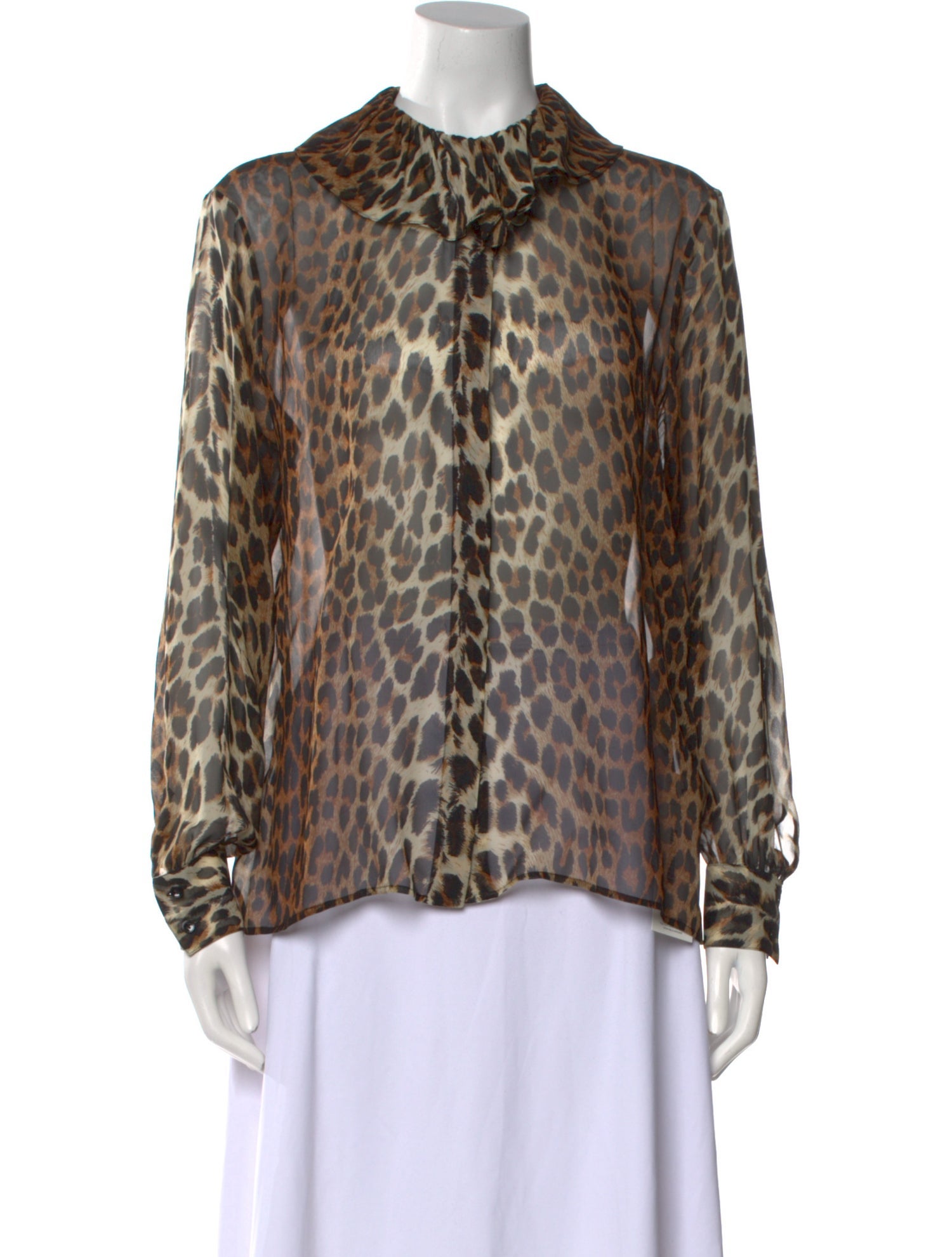 Celine Silk Animal Print Blouse