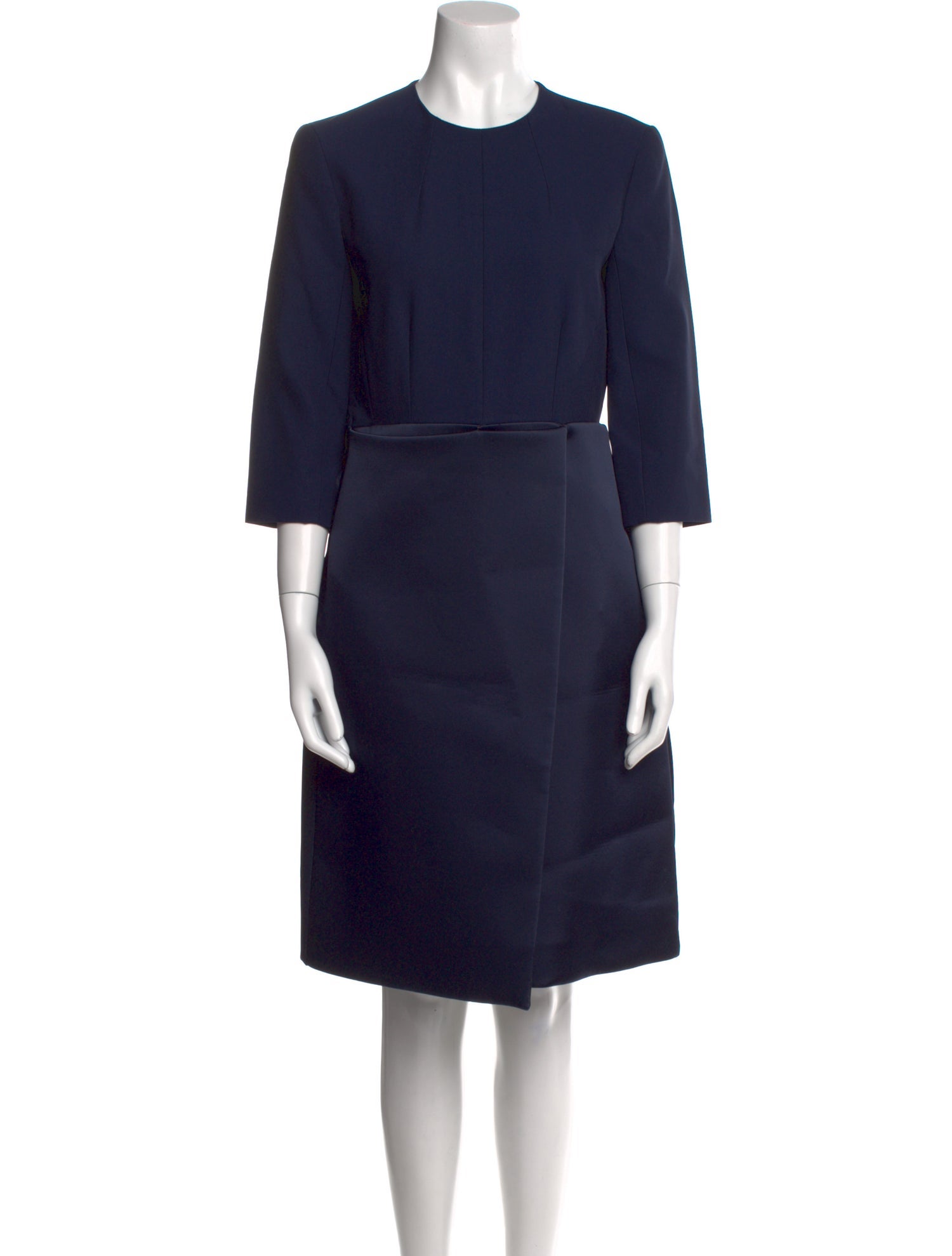 Celine Crew Neck Knee-Length Dress