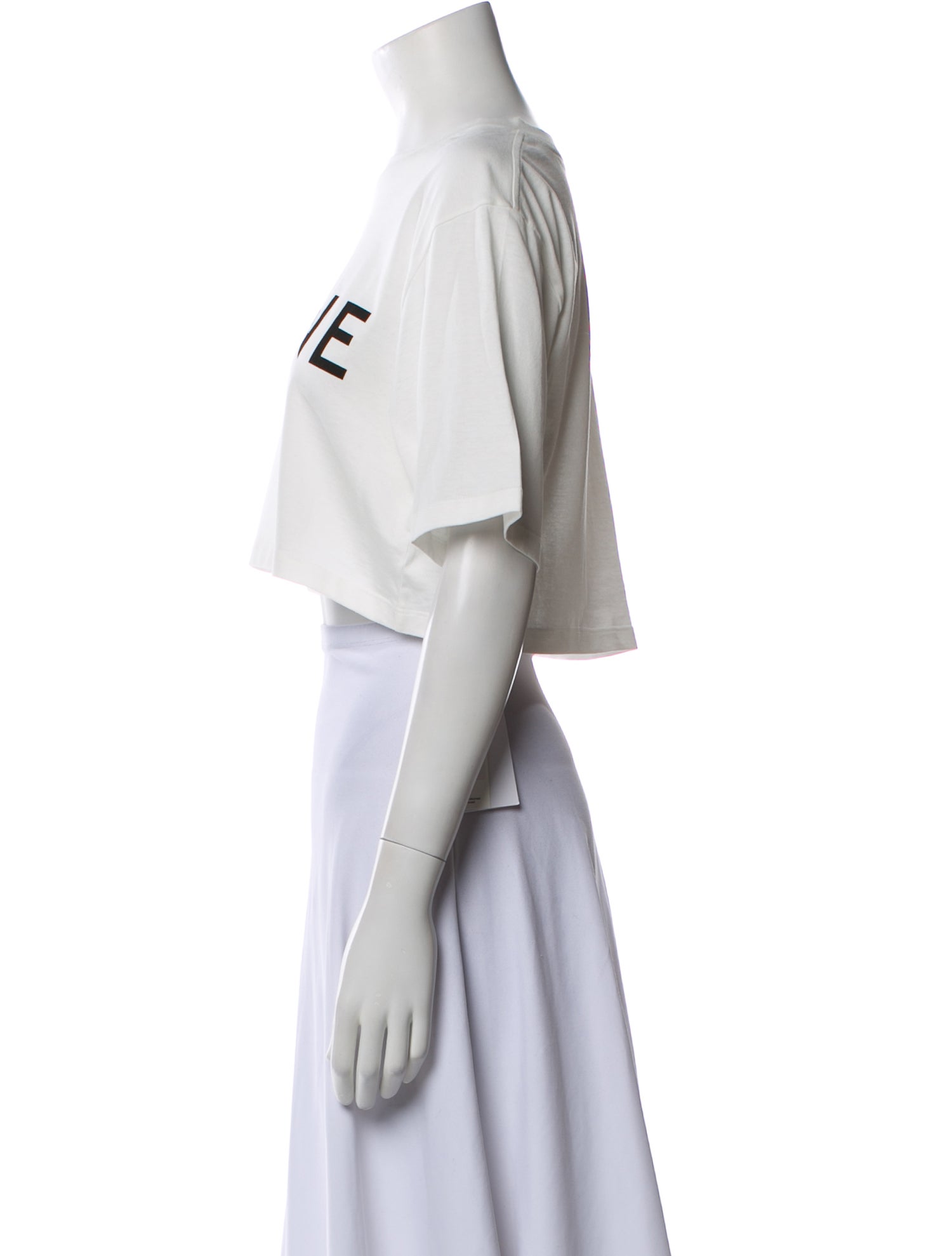 Celine Graphic Print Crew Neck Crop Top w/ Tags