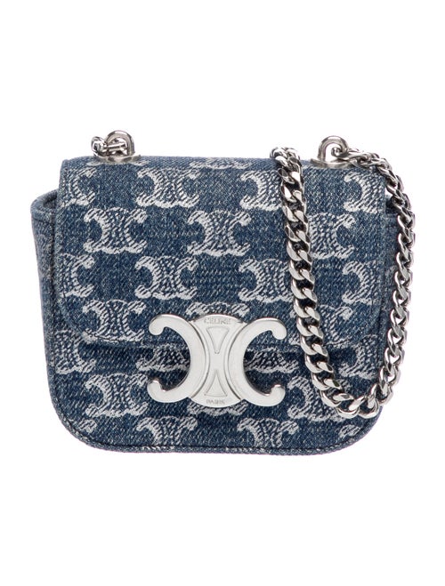 Celine Signature Denim Triomphe Claude Mini 2023