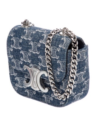 Celine Signature Denim Triomphe Claude Mini 2023