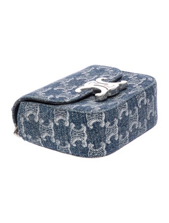 Celine Signature Denim Triomphe Claude Mini 2023
