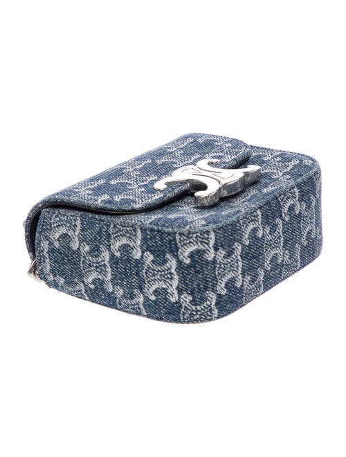 Celine Signature Denim Triomphe Claude Mini 2023