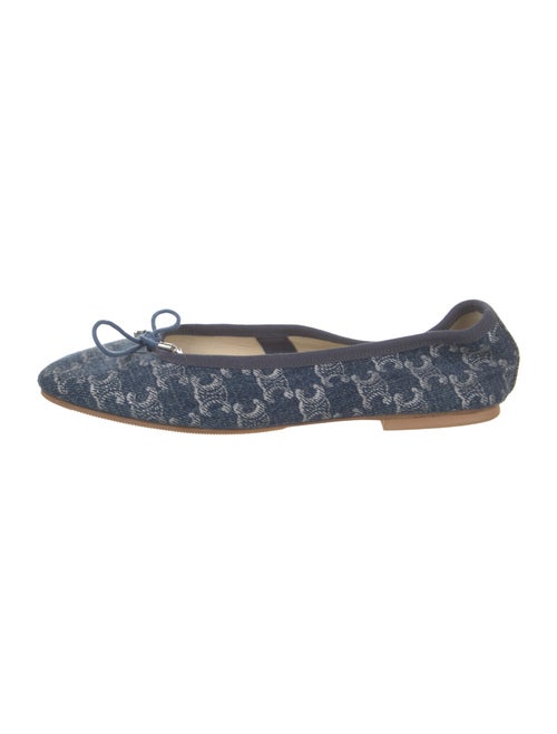 Celine Triomphe Denim Flats