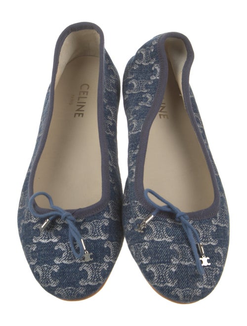 Celine Triomphe Denim Flats