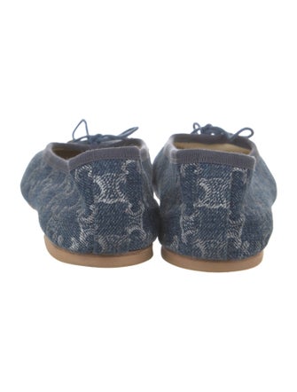 Celine Triomphe Denim Flats