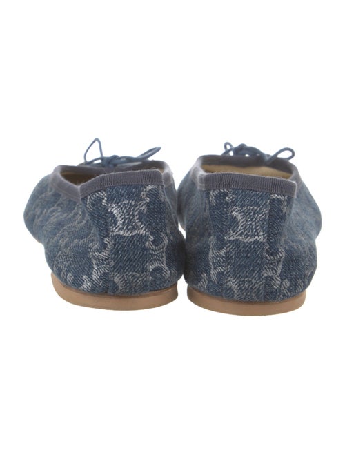 Celine Triomphe Denim Flats