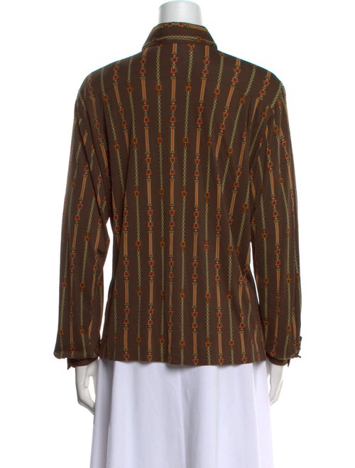 Celine 1970's Silk Button-Up Top