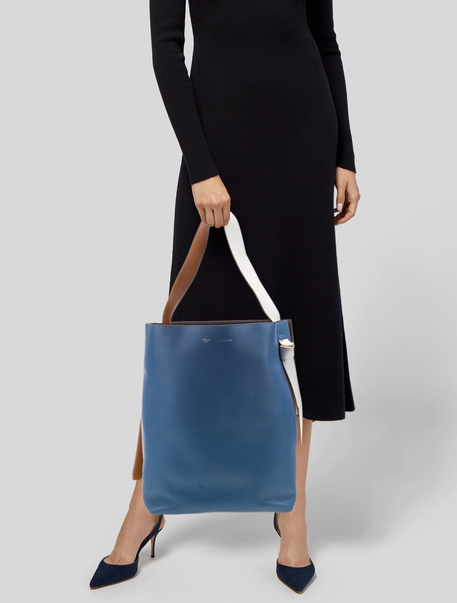 Celine Leather Twisted Cabas