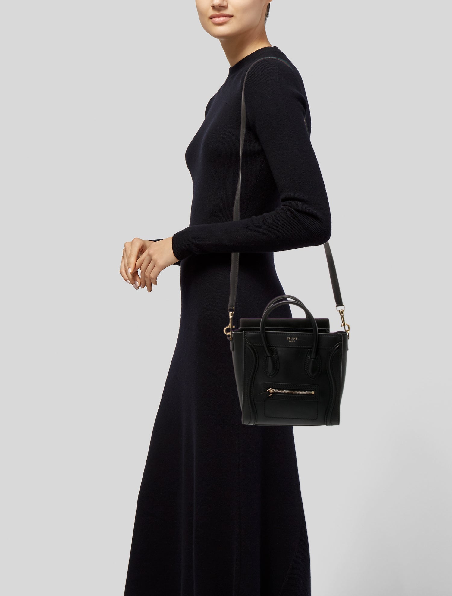 Celine Leather Luggage Nano