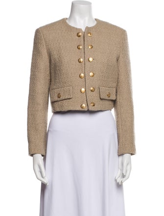 Celine Wool Tweed Pattern Evening Jacket