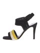 Celine Suede Colorblock Pattern Slingback Pumps