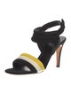 Celine Suede Colorblock Pattern Slingback Pumps