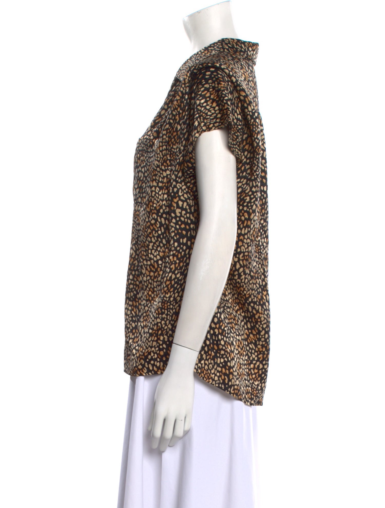 Celine Silk Animal Print Blouse