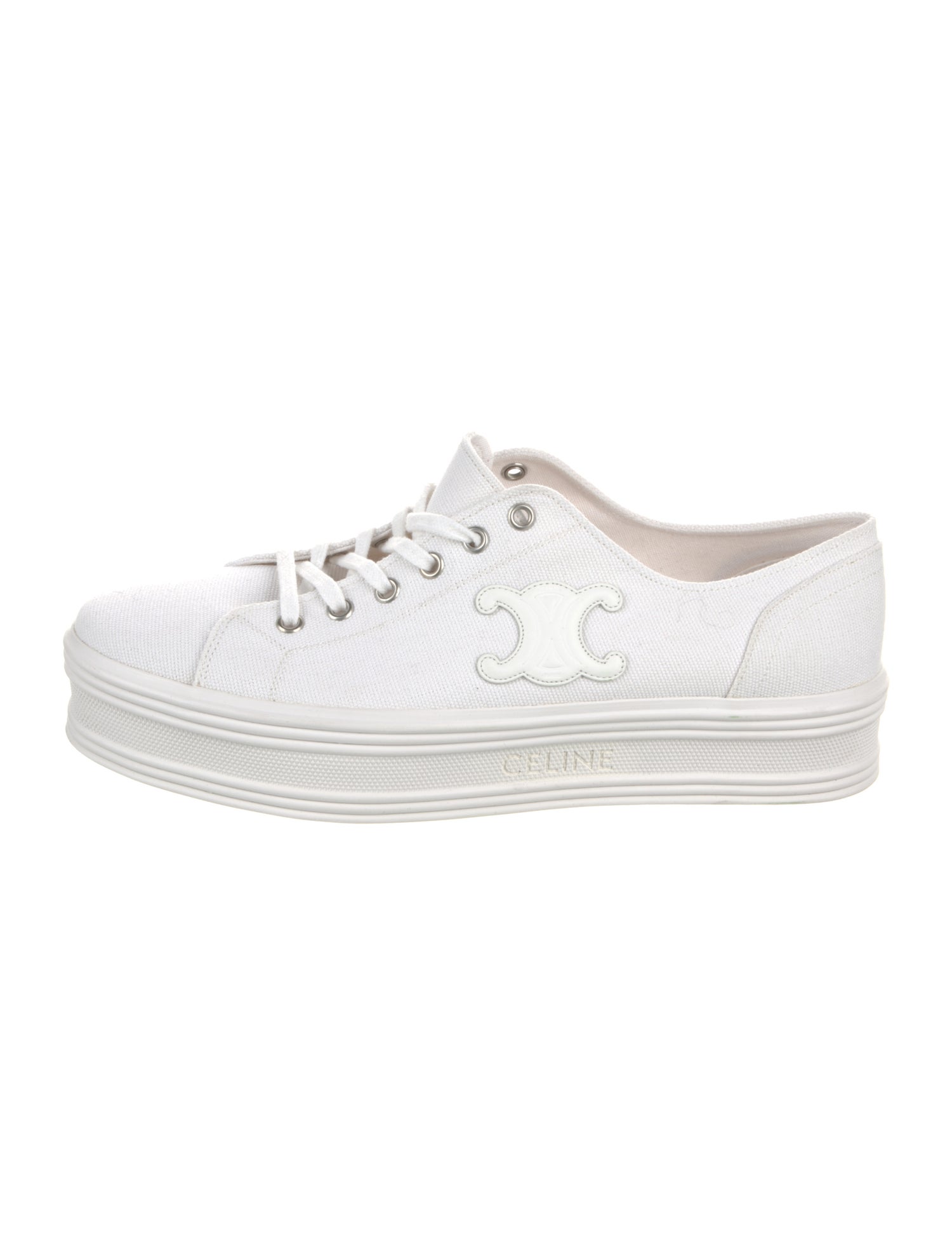 Celine Signature Logo Canvas Sneakers