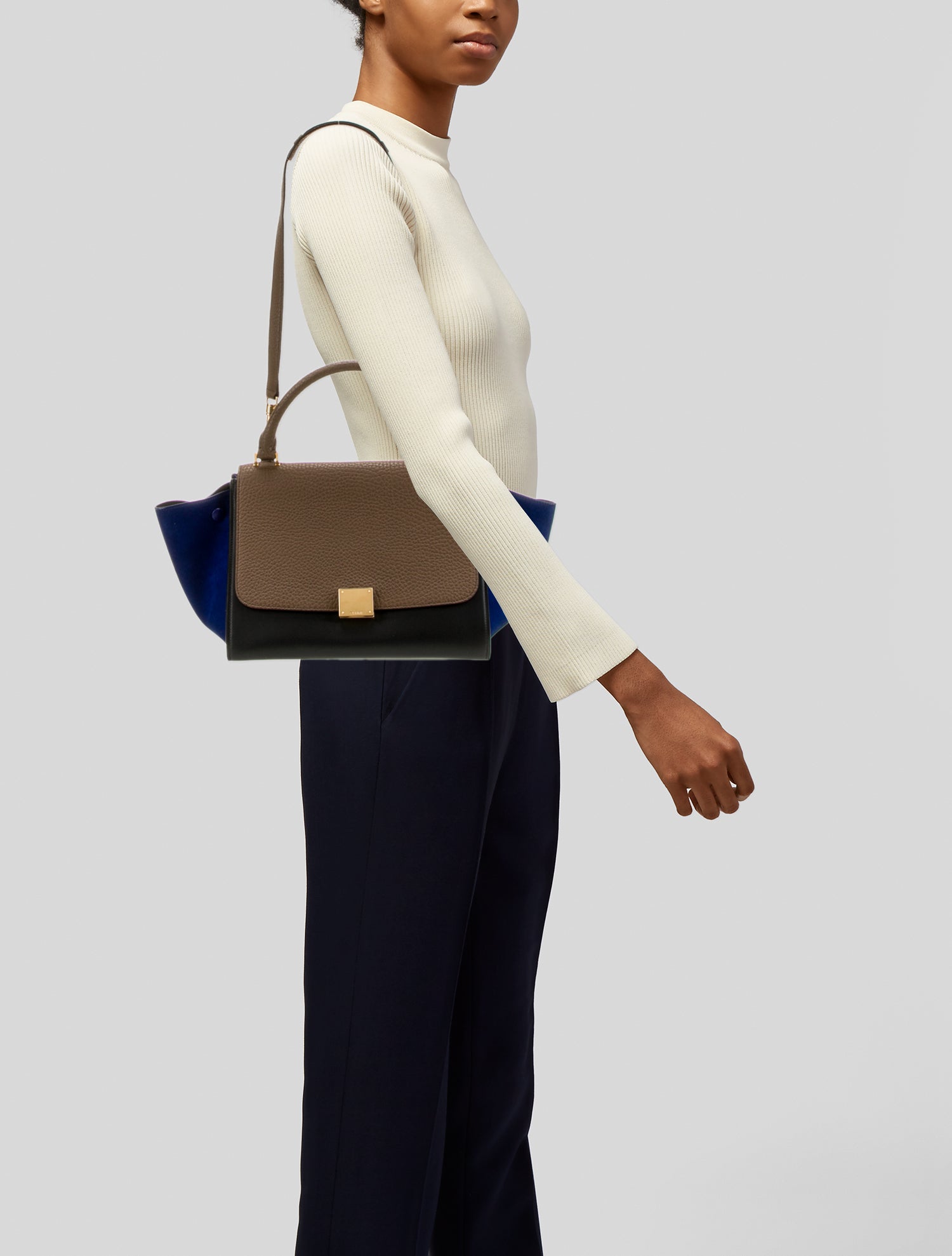 Celine Leather Trapeze Small