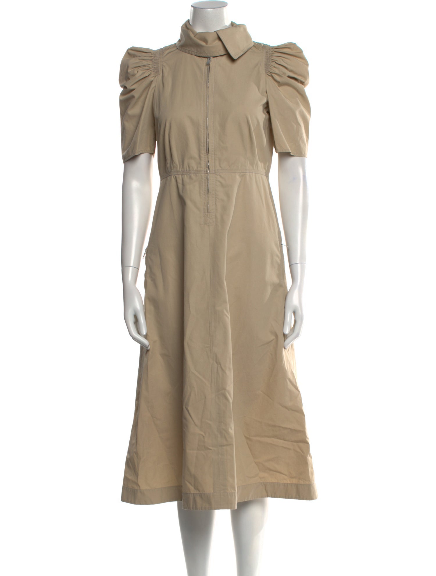 Celine Mock Neck Midi Length Dress