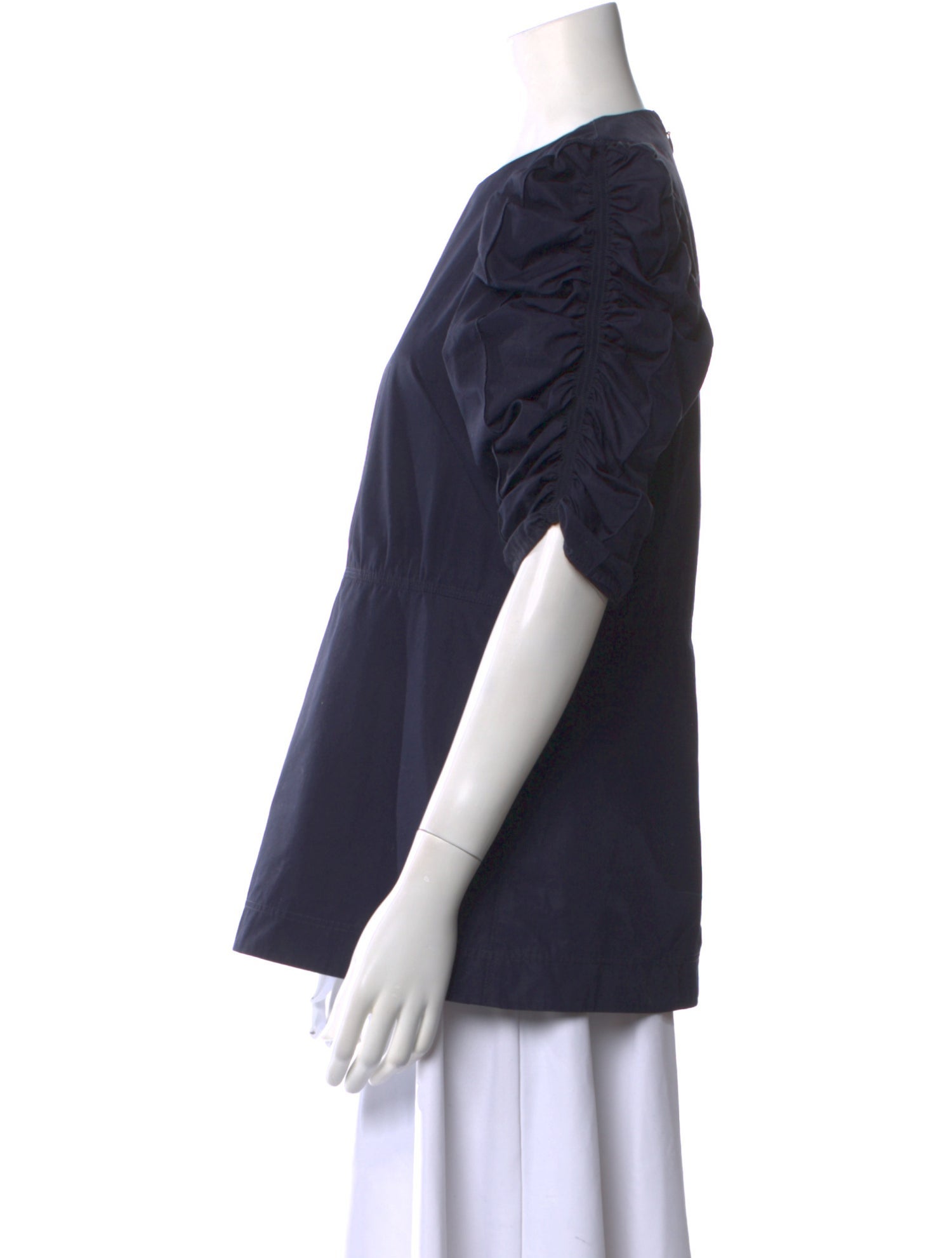 Celine Crew Neck Short Sleeve Blouse