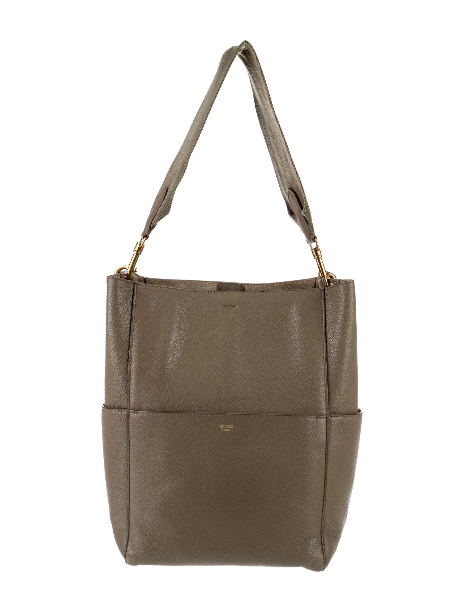 Celine Leather Seau Sangle Medium