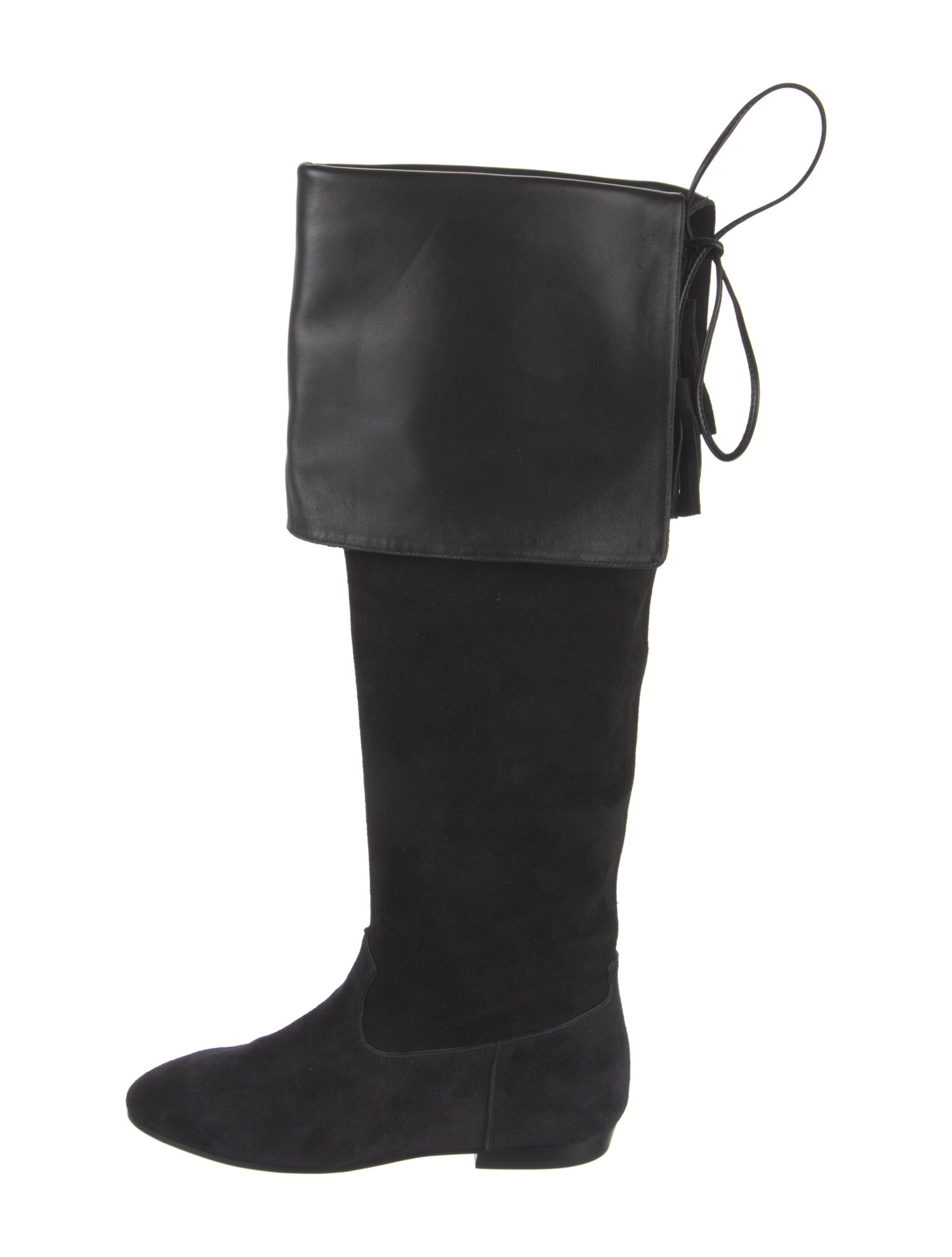 Celine Suede Tassel Accents Boots