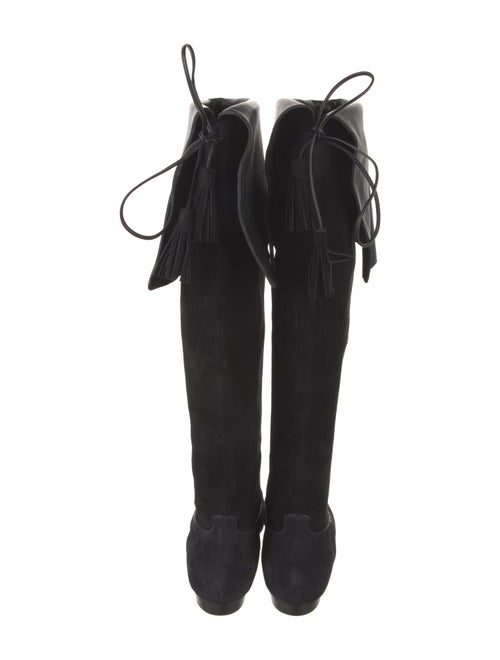 Celine Suede Tassel Accents Boots