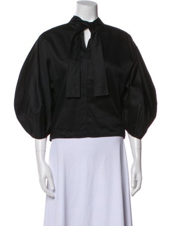 Celine V-Neck Three-Quarter Sleeve Crop Top