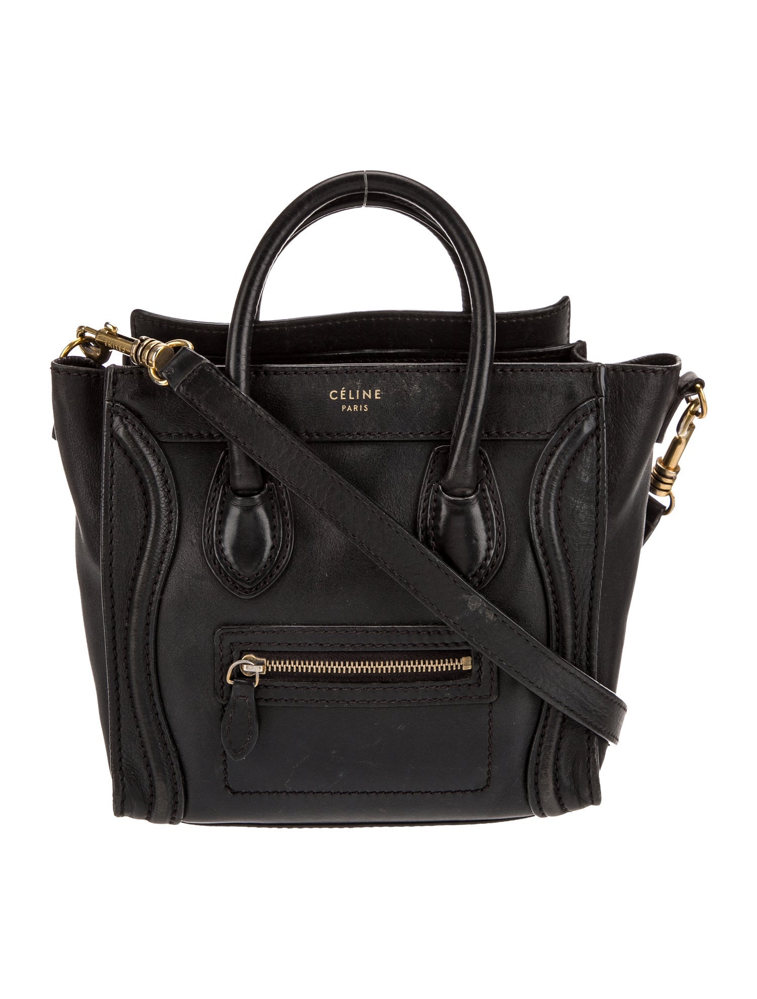 Celine Leather Luggage Nano