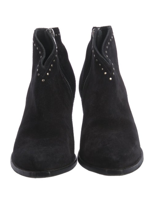 Celine Suede Studded Accents Western Boots