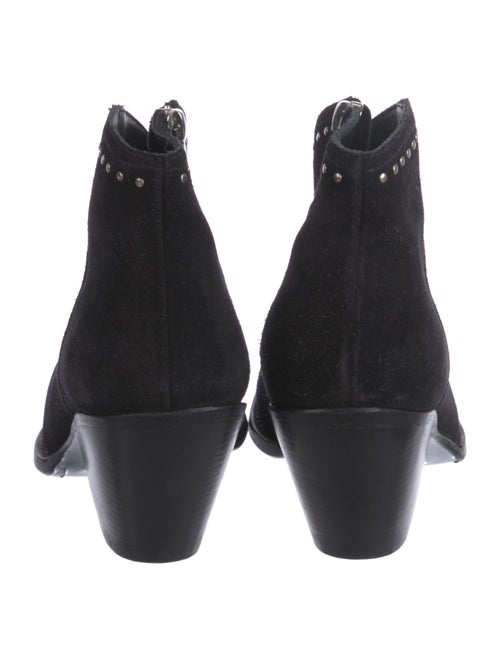 Celine Suede Studded Accents Western Boots