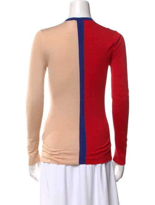Celine Silk Colorblock Pattern Sweater