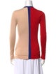 Celine Silk Colorblock Pattern Sweater