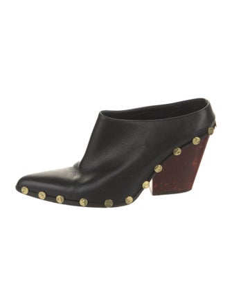 Celine Leather Studded Accents Mules