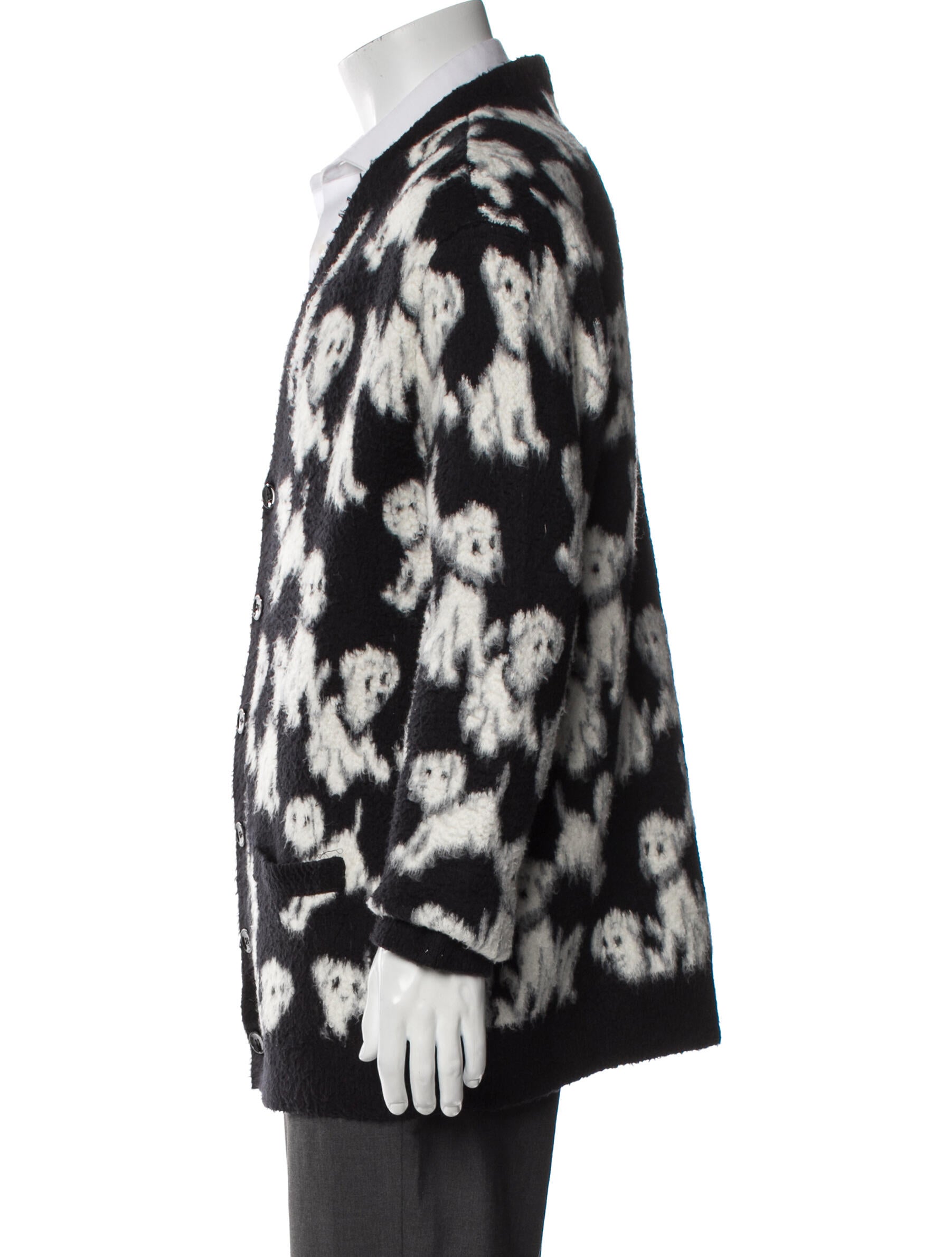 Celine Printed V-Neck Cardigan