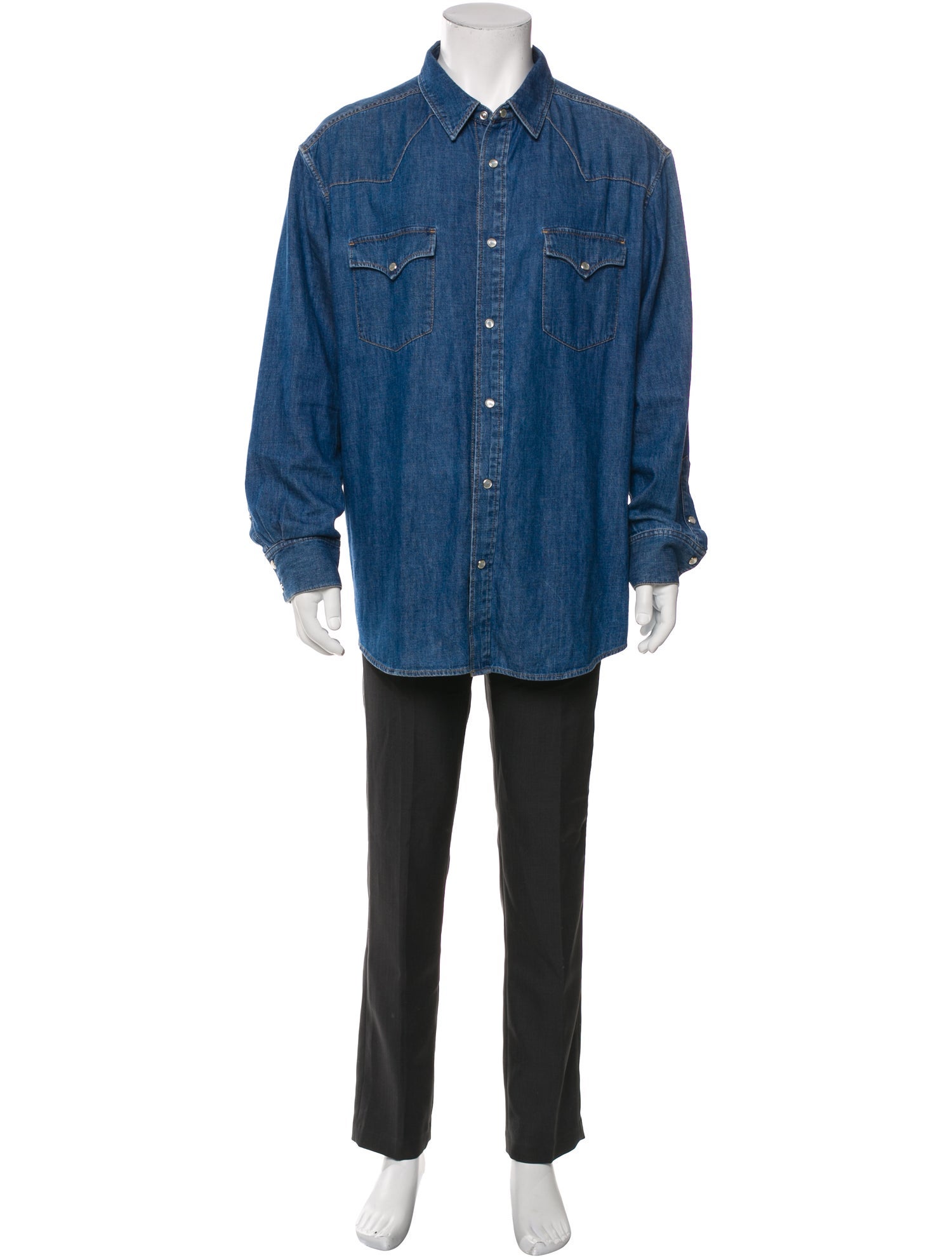 Celine Long Sleeve Denim Shirt