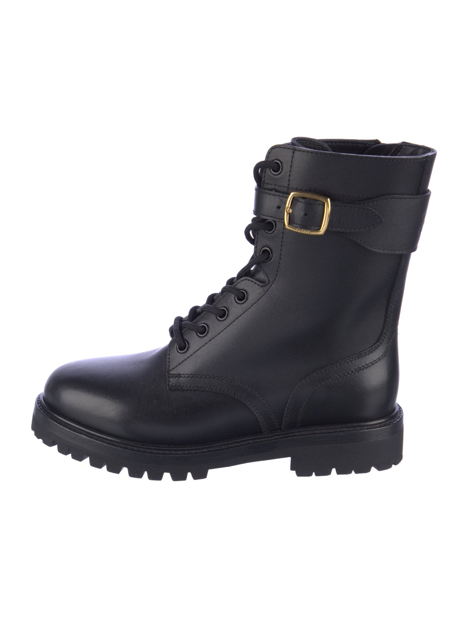 Celine Leather Combat Boots
