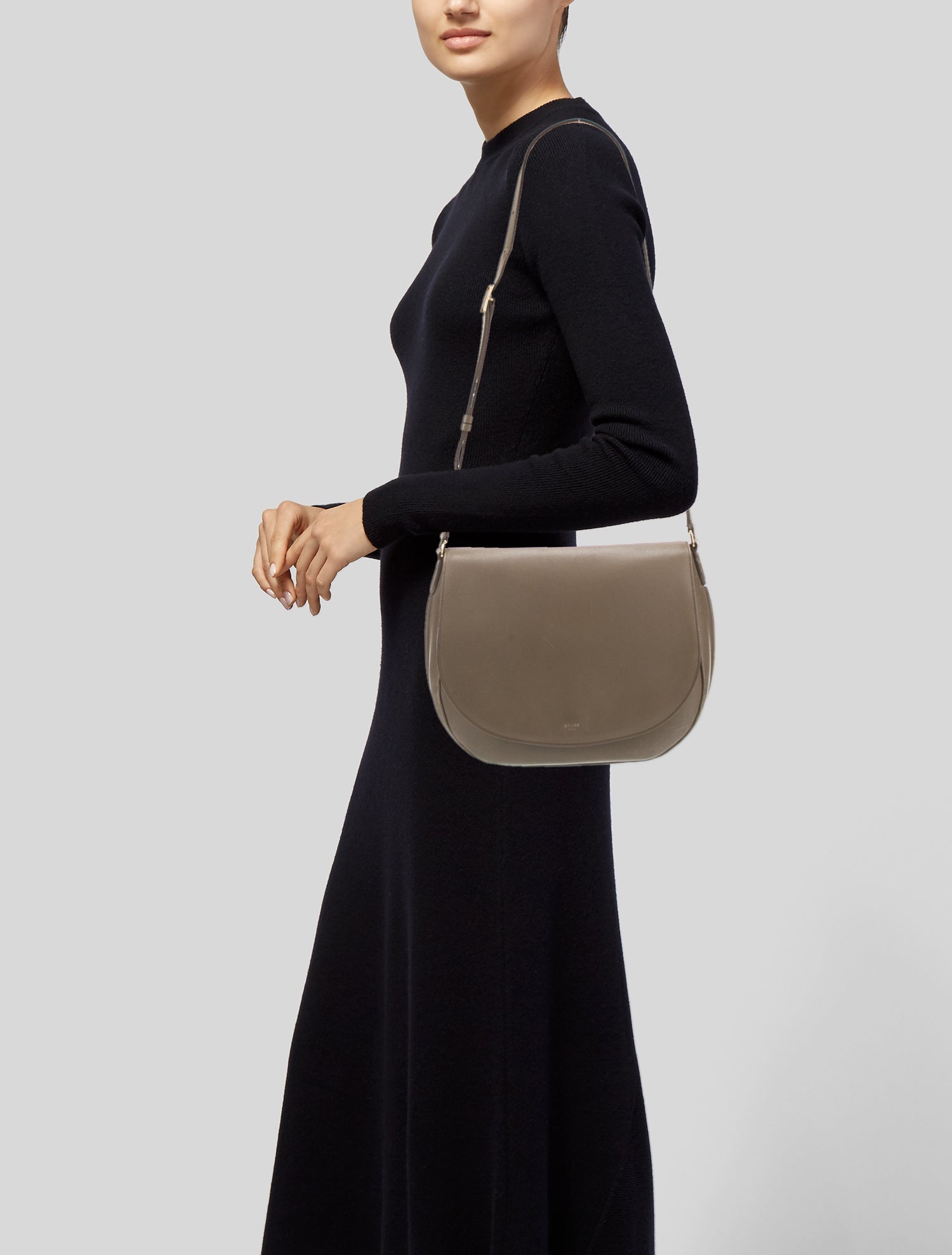 Celine Leather Trotteur Messenger